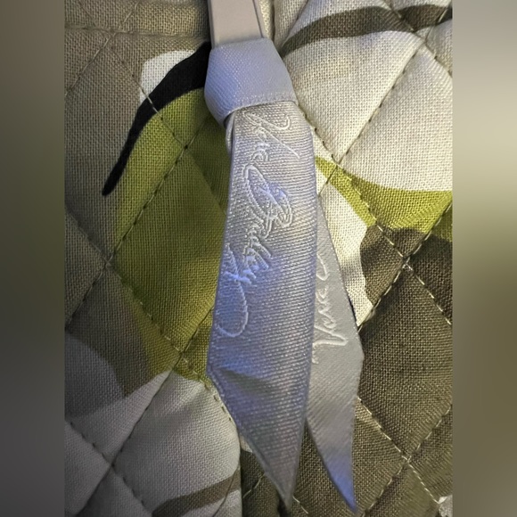 Vera Bradley Shoulder Bag Laura Style Portobello Road Pattern Purse Green Purple - Picture 7 of 8